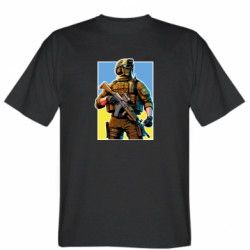 Мужская футболка Stedman Принт Воин ВСУ - FATLINE Мужская футболка Stedman Принт Воин ВСУ