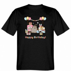 Мужская футболка Stedman Birthday Pusheen - FATLINE Мужская футболка Stedman Birthday Pusheen