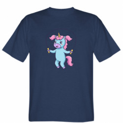 Мужская футболка Stedman Единорог скачет на скакалке