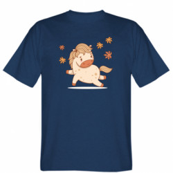 Мужская футболка Stedman Игривая лошадка с кленовыми листьями - FATLINE Мужская футболка Stedman Игривая лошадка с кленовыми листьями