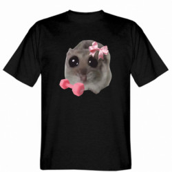 Мужская футболка Stedman Хомяк с бантиком и гирей