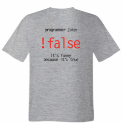 Мужская футболка Stedman  (L) Programmer joke: !false  - FATLINE