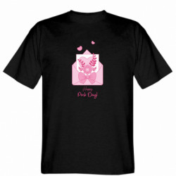 Мужская футболка Stedman Письмо Happy Pink Day - FATLINE Мужская футболка Stedman Письмо Happy Pink Day