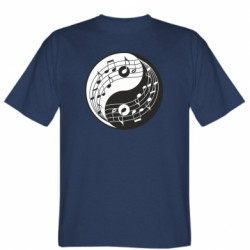 Мужская футболка Stedman Музыкальный Инь Ян или Дао Нот - FATLINE Мужская футболка Stedman Музыкальный Инь Ян или Дао Нот