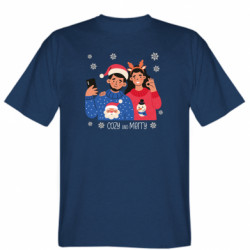 Мужская футболка Stedman Рождественская пара в свитерах - FATLINE Мужская футболка Stedman Рождественская пара в свитерах