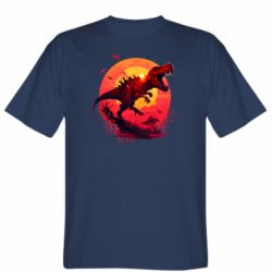 Мужская футболка Stedman Тиранозавр на фоне солнца