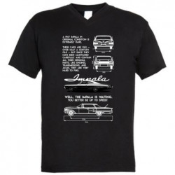 Мужская футболка с V-образным вырезом 1967 Chevrolet Impala - FATLINE Мужская футболка с V-образным вырезом 1967 Chevrolet Impala