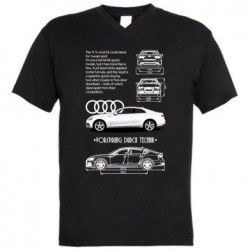 Мужская футболка с V-образным вырезом Audi S5 - FATLINE Мужская футболка с V-образным вырезом Audi S5