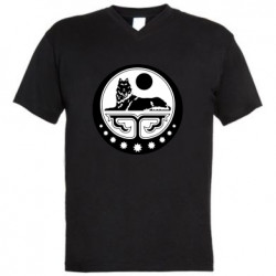 Чоловіча футболка з V-подібним вирізом Ічкерія - FATLINE Чоловіча футболка з V-подібним вирізом Ічкерія