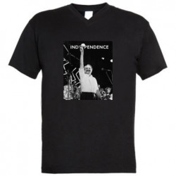 Мужская футболка с V-образным вырезом Черновол Независимость - FATLINE Мужская футболка с V-образным вырезом Черновол Независимость