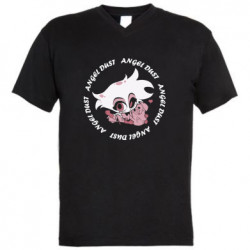 Мужская футболка  с V-образным вырезом Hazbin Hotel Angel dust