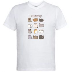 Чоловічі футболки з V-подібним вирізом