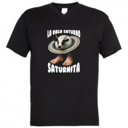 Мужская футболка с V-образным вырезом La Vaca Saturno Saturnita - FATLINE Мужская футболка с V-образным вырезом La Vaca Saturno Saturnita