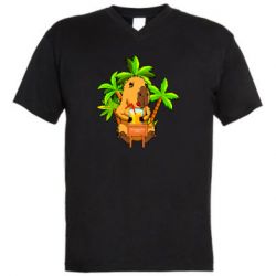 Чоловічі футболки з V-подібним вирізом