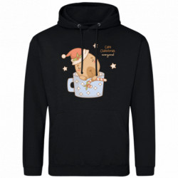 Мужская худи Capy Christmas! Спокойный капибара в чашке - FATLINE Мужская худи Capy Christmas! Спокойный капибара в чашке