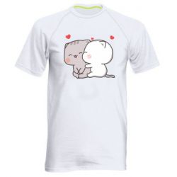 Мужская спортивная футболка Peach and Goma Cutie Cats - FATLINE Мужская спортивная футболка Peach and Goma Cutie Cats