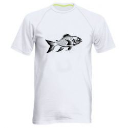 Мужская спортивная футболка рыба силуэт - FATLINE Мужская спортивная футболка рыба силуэт
