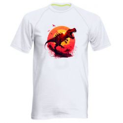 Чоловіча спортивна футболка Тиранозавр на фоні сонця - FATLINE Чоловіча спортивна футболка Тиранозавр на фоні сонця