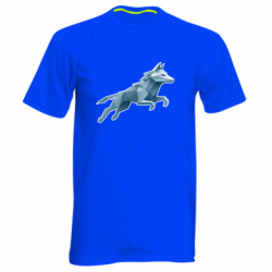 Чоловіча спортивна футболка Вовк полігональний - FATLINE Чоловіча спортивна футболка Вовк полігональний