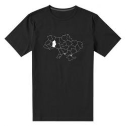 Чоловіча стрейчева футболка Хмельницький на мапі України