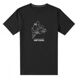 Мужская стрейчевая футболка Карта Мариуполь - FATLINE Мужская стрейчевая футболка Карта Мариуполь