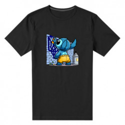 Мужская стрейчевая футболка Стич патриот Украины - FATLINE Мужская стрейчевая футболка Стич патриот Украины