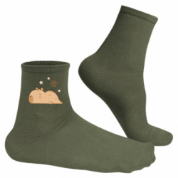 Мужские носки Спящий релаксирующий стиль капибары - FATLINE Мужские носки Спящий релаксирующий стиль капибары