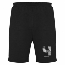 Мужские шорты Chernihiv Black & White - FATLINE Мужские шорты Chernihiv Black & White