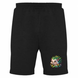 Мужские шорты Зеленый ёжик в суккулентах - FATLINE Мужские шорты Зеленый ёжик в суккулентах