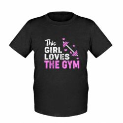 Детская футболка This girl loves the gym