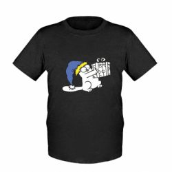 Детская футболка Украинский кот саймона с подарком