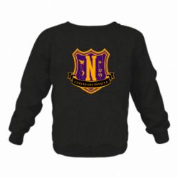 Детский свитшот на флисе Nevermore Academy Logo - FATLINE Детский свитшот на флисе Nevermore Academy Logo