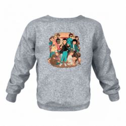 Детский свитшот на флисе Очень странные дела арт - FATLINE Детский свитшот на флисе Очень странные дела арт