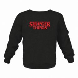 Дитячий світшот на флісі Stragner Things Logo - FATLINE Дитячий світшот на флісі Stragner Things Logo