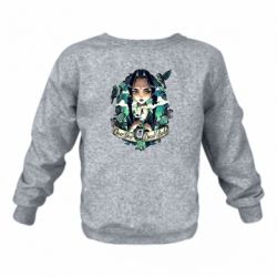 Детский свитшот на флисе Уэнздей арт - FATLINE Детский свитшот на флисе Уэнздей арт
