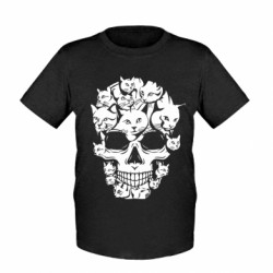 Детская футболка Череп из котиков - FATLINE Детская футболка Череп из котиков