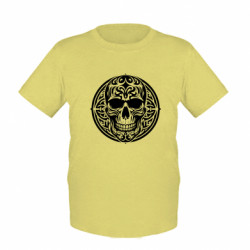 Дитяча футболка череп з орнаментом в кельтському стилі - FATLINE Дитяча футболка череп з орнаментом в кельтському стилі