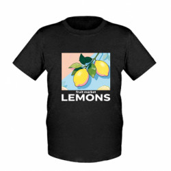 Дитяча футболка Фруктовий магазин лимони - FATLINE Дитяча футболка Фруктовий магазин лимони