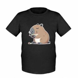 Дитяча футболка Капібара їсть - FATLINE Дитяча футболка Капібара їсть