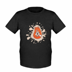 Детская футболка Котик пьёт кофе