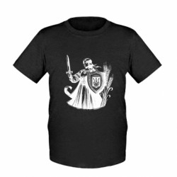 Дитяча футболка Козачка з мечем та щитом - FATLINE Дитяча футболка Козачка з мечем та щитом