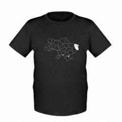 Дитяча футболка Луганськ на мапі України - FATLINE Дитяча футболка Луганськ на мапі України