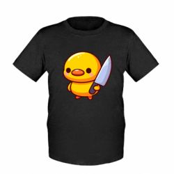 Дитяча футболка Мила качка з ножем - FATLINE Дитяча футболка Мила качка з ножем