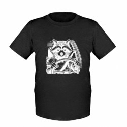 Дитяча футболка Єнот водій за кермом