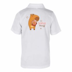 Дитяча футболка поло Копібара з пончиком - FATLINE Дитяча футболка поло Копібара з пончиком