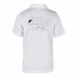 Дитяча футболка поло Львів на мапі України - FATLINE Дитяча футболка поло Львів на мапі України