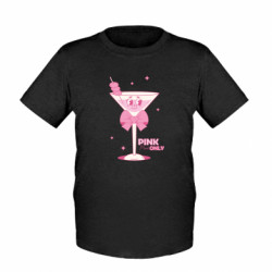 Дитяча футболка Рожевий настрій з келихом мартіні - FATLINE Дитяча футболка Рожевий настрій з келихом мартіні