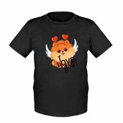 Дитяча футболка Шпіц-I love you! - FATLINE Дитяча футболка Шпіц-I love you!