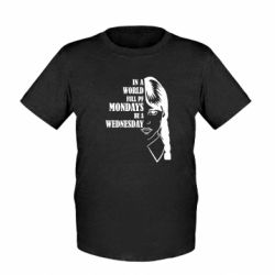 Детская футболка Wednesday girl - FATLINE Детская футболка Wednesday girl