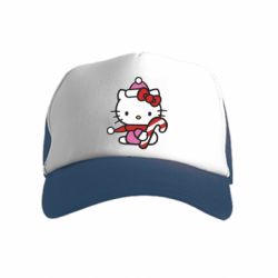 Дитяча кепка-тракер Christmas Kitty with candy - FATLINE Дитяча кепка-тракер Christmas Kitty with candy